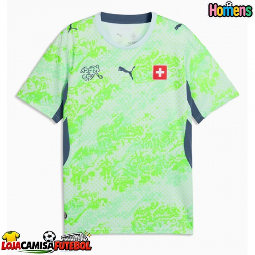 Camisa de Futebol Suíça Equipamento Secundário Mundo 2026 Manga Curta
